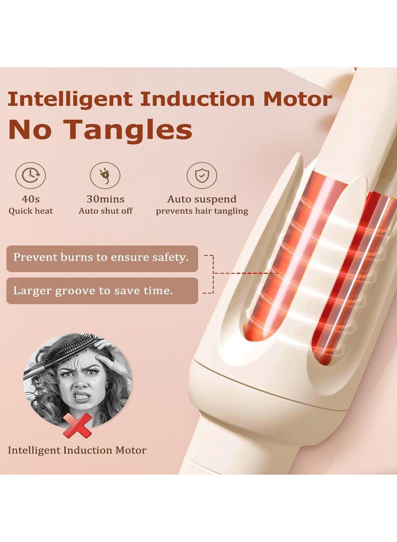 Rotating Curling Iron, Automatic Curling Iron with 4 Temperature  3 Timer, Hair Waver with Anti-Tangle, Anti-Scald and Auto-Off, Double Voltage Rotating Curling Iron for Hair Styling - Image 5